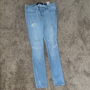 Light Blue Distressed Women's Jeans